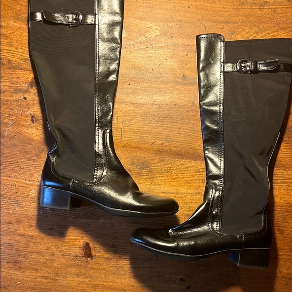 Etienne Aigner Black WALTER Boots Sz 9 1/2 - Picture 1 of 11